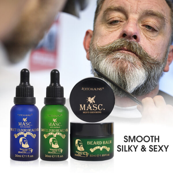 Kit de Soin pour Barbe Ambre doré – Bild 2