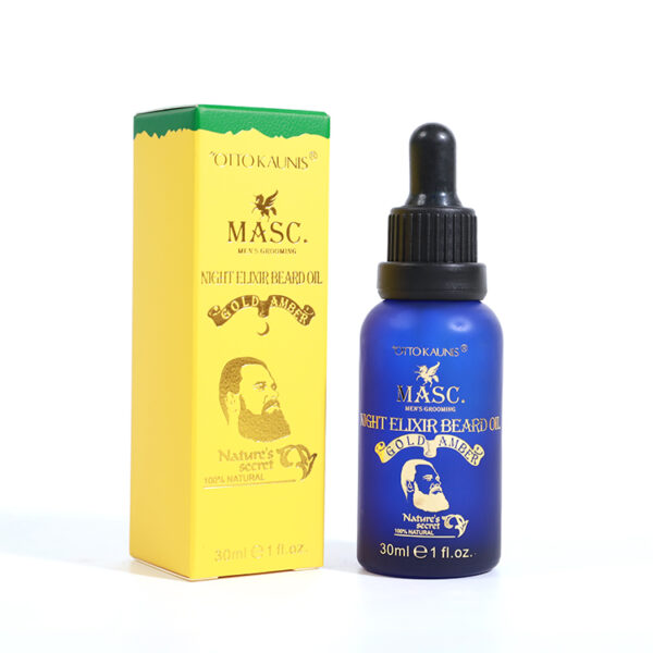 Huile de barbe "Elixir de nuit Ambre doré" (30 ml) – Bild 4