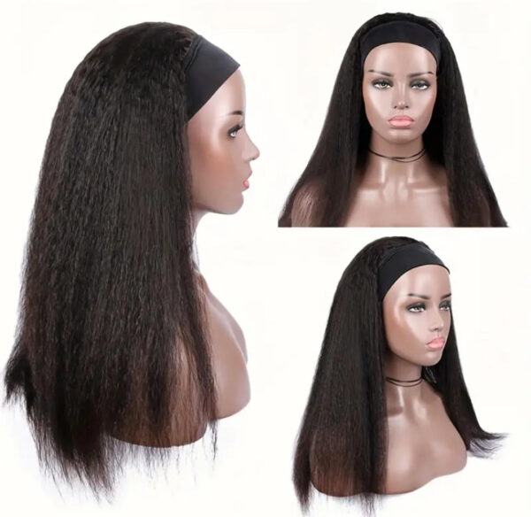 Perücke Stirnband aus Peruanischem Haar Kinky Straight